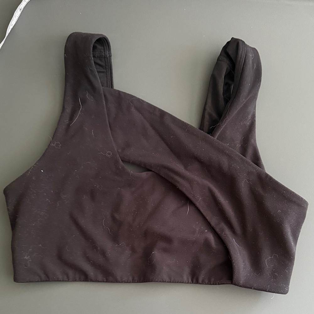 lululemon athletica Cross-Front Black Bra
